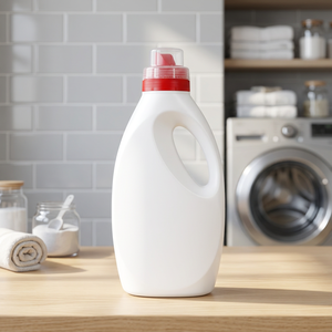 Bouteille ovale en PEHD de 3000 ml avec poignée et bouchon à vis, recyclable, pour adoucissant textile, emballage de produits chimiques ménagers, utilisation OEM, commandes en gros - Product Image 3