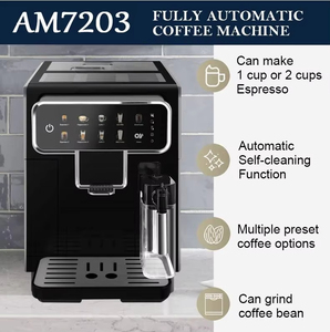 Machine à café entièrement automatique intelligente programmable RAF, multifonctionnelle, expresso/cappuccino, boîte à lait, capacité de 15 tasses, acier inoxydable - Product Image 6