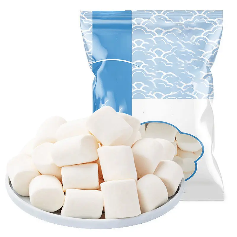 New Product Casual Snack Artificial Color Mixed Flavored Cotton Candy Sugar Halal White Marshmallow For Cake Decoration