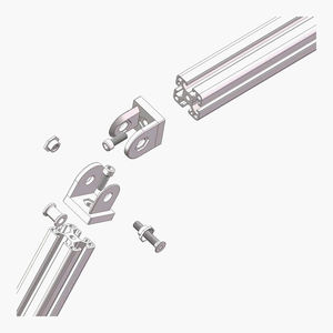 Fabricant chinois Rohs 2117 4545 OEM ODM Moulage sous pression 45mm*45mm 45*45mm Joint pivotant en zinc pour extrusion d'aluminium 30 40 45 - Product Image 4
