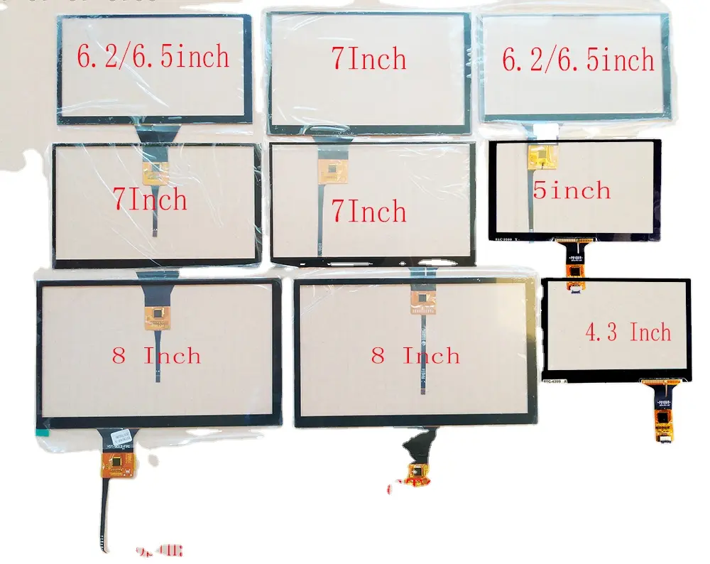 4.3/5/6/2/6.5/7/8/9/10.1/10.2 Inch Đài Phát Thanh Xe Màn Hình Cảm Ứng Glass Bảng Điều Chỉnh Pin GT911 USB Điều Khiển Cảm Biến Ban Digitizer