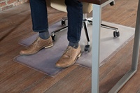 Tapis de chaise de bureau en bois dur, 46X60 pouces, tapis de sol résistant pour bureau d'ordinateur, facile à glisser pour les chaises, plat sans C