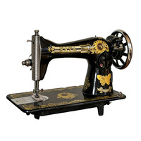 Machine à coudre vintage édition collector, modèle ancien, manuelle à manivelle et à pédale, avec tête à point invisible et base plate