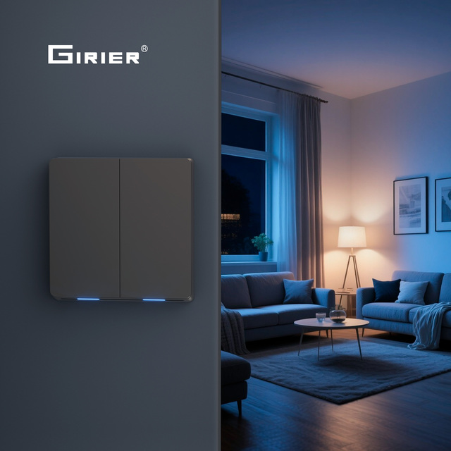 GIRIER Tuya Wifi ZigBee Smart Wall Switch with Indicator Light Electrical Remote Control Push Button Switch