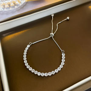 <span class=keywords><strong>Bracciale</strong></span> e Bangle di Tendenza Placcato in <span class=keywords><strong>Argento</strong></span> con Zircone a Fila Singola per Donne e Ragazze, Gioiello per Matrimoni, Feste, Idea Regalo - Product Image 5