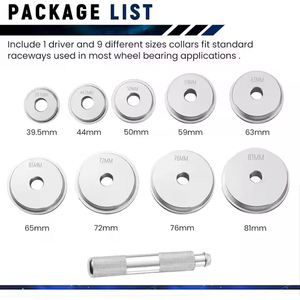 10ชิ้นตัวดึงลูกปืนล้อรถยนต์ลูกปืนอลูมิเนียมสำหรับการแข่งขันและซีลบูชชุดติดตั้งตัวติดตั้งซีลเพลาล้อ - Product Image 4