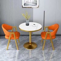 Nouveaux modèles de table et de chaises de salle à manger, table ronde moderne de luxe avec 2 chaises à vendre