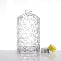 Bouteille en verre personnalisée de 500 ml avec bouchon en aluminium pour la vodka, le whisky, le brandy, le rhum, la tequila, le champagne