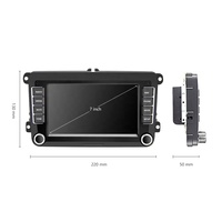 Podofo 2 + 64GB 7 ''Android Autoradio Car Radio Carplay y Android Auto GPS WiFi BT FM RDS para VW/PASSAT/SKODA/POLO/FABIA/GOLF 5/6