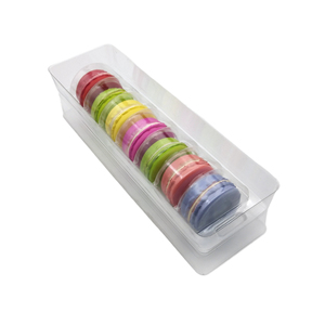 Transparent PET <strong>Blister</strong> Insert <strong>Tray</strong> for <strong>Macarons</strong> and Sushi Customizable Cake <strong>Packaging</strong> With Optional Box 7 Insert Capacity