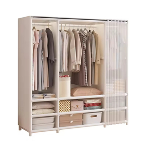 Armario Moderno de Acero Independiente Multicapa para Dormitorio, Armario Portátil de Tela para <span class=keywords><strong>Apartamentos</strong></span> y Hoteles - Product Image 1