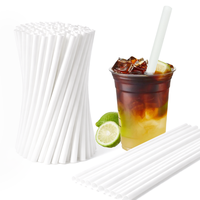 Pailles jetables en PP recyclables, vente en gros usine, diamètre intérieur 8 mm, longueur 230 mm, couleur et logo personnalisables pour fêtes et supermarchés