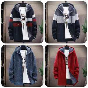 Suéter de Punto con Cremallera para <span class=keywords><strong>Hombre</strong></span>, 100% Cachemira, con Logotipo Bordado Personalizado, Estilo Casual de Otoño, Nuevo Cárdigan de Lana - Product Image 3