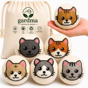 Ensemble de jouets pour <span class=keywords><strong>chat</strong></span> en laine - 12 balles pour chats d'intérieur et chatons, non toxiques, utilisation supervisée en intérieur recommandée (lot de 12, orange) - Product Image 1