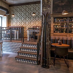Industrial Rustic Pub <b>Bar</b> Restaurant Interior Design Fitout Custom Solid Wood <b>Bar</b> Counter <b>Stool</b> Booth Shopfitting - Product Image 3