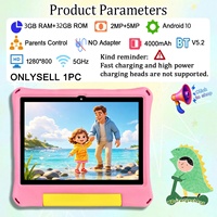 Tablet Edukasi Anak 10-inci 16GB Quad-Core Android 10 Layar Sentuh Kapasitif Tahan Banting dengan USB Type-C