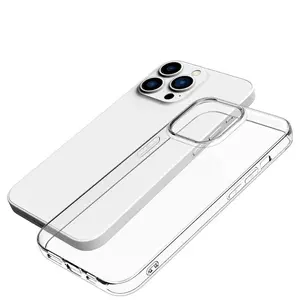 Grosir Ramping Pelindung Casing Ponsel TPU Lembut Transparansi Bening Kristal Tahan Guncangan untuk iPhone 11 12 13 14 Pro Max 14 Plus