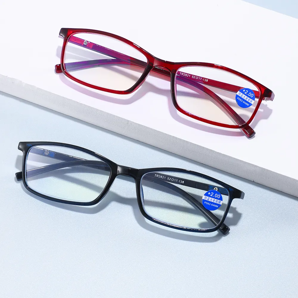 Fashion Designer Small Square Retro Vintage anti-blue light reading glasses glass lens reading glasses