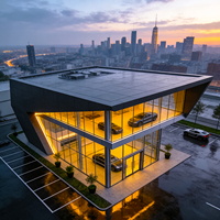 Edificio Moderno de Estructura de Acero Ligero para Uso Comercial: Centro Comercial, Supermercado, Gimnasio, Oficina, Sala de Exposiciones de Autos 4S y Salón