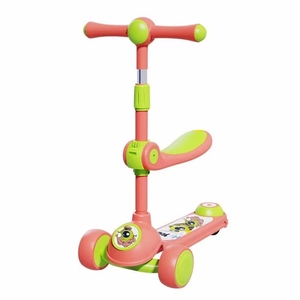 Trottinette en aluminium réglable pour enfants, 4 roues LED PU avec lumières, jouet d'extérieur pliable pour <span class=keywords><strong>fille</strong></span>, trottinette pour le plaisir - Product Image 1
