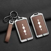 Étui de protection en alliage de zinc et cuir pour clé de voiture NFC, compatible avec BYD Leopard 5 8 3 7 2023-2024 2025 - Accessoires
