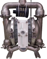 Bomba Neumática de Doble Diafragma Wilden P4/SSAPP/TNU/TF/STF/0014 con Carcasa de Acero Inoxidable y PTFE o Neopreno