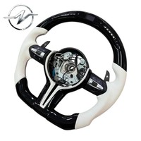 Volant sport en fibre de carbone léger avec surpiqûres contrastées de 35 mm pour BMW F10 F30 F11 F15 F16 Série 3 Série 5