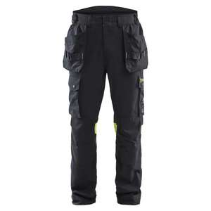 BLAKLADER - 141815129933D124 Craftsman Pantalon inhérent Noir/Jaune haute visibilité-PANTALON DE TRAVAIL EAN 7330509903315 - Product Image 1