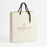 Sacs en papier kraft personnalisés Ching TA avec poignée longue, logo en feuille d'or, matériaux recyclés pour l'emballage de chaussures, vêtements et artisanat