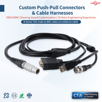 Conector Circular Push-Pull al por Mayor Serie B TGG Macho a BNC, Arnés de Cableado para Monitoreo de Video para Sistema de Cámara CCTV