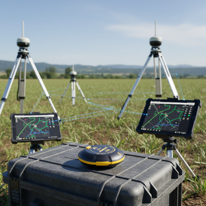 Récepteur et émetteur GPS RTK double fonction avec fonction 25 Hz pour drones et équipes de relevé - Product Image 1