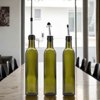 Vente directe usine – Bouteilles d'huile d'olive en verre super flint épaissi, écologiques, 250ml/500ml/750ml, avec bouchon à vis carré, personnalisation par sérigraphie