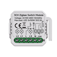 Module d'interrupteur intelligent Tuya Zigbee, relais intelligent, disjoncteur, contrôle intelligent de l'éclairage domestique
