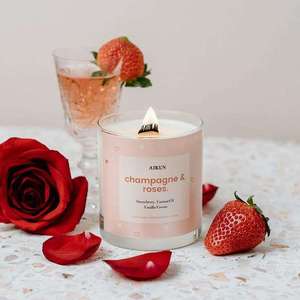 AIKUN Fashion Red Glass Container Long Burning Scented <b>Candle</b> Aromatherapy <b>Candle</b> For Home Decor Wholesale - Product Image 2