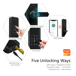 Không thấm nước ttlock Wifi App thông minh khóa cửa sinh trắc học vân tay cửa xử lý kỹ thuật số Keyless khóa cho cửa gỗ với tuya App - Product Image 2