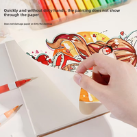 Marqueur d'art pour enfants, ensemble de peinture à l'eau non toxique, stylo triangulaire pour écrire, pinceau, marqueurs acryliques faciles à nettoyer
