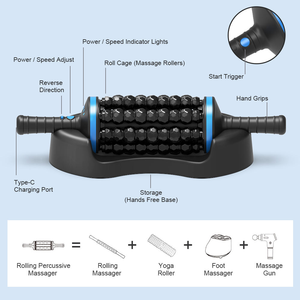 Rouleau de drainage lymphatique portable rechargeable à main, masseur percussif pour le corps, soulagement de la douleur, relaxation quotidienne, <span class=keywords><strong>cellulite</strong></span> - Product Image 6