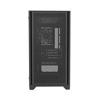 Boîtier de PC de jeu Mid Tower MATX avec panneaux en maille de fer double face, refroidissement par eau de 240 mm et ventilateurs LED RGB de 12 cm
