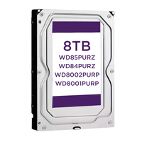 Disco Duro Interno para CCTV de 8TB, 7200 RPM, 256MB de Caché, 3.5 Pulgadas, WD85PURZ WD84PURZ WD8002PURP WD8001PURP