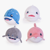 Jouet en peluche Kawaii Rond Baleine Phoque Cadeau pour enfants Porte-clés en peluche d'animal de mer en peluche personnalisé