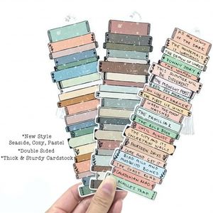 Marcadores de Libros Personalizados con Borlas |   Cartulina gruesa de doble cara, ideal para regalos, clubes de lectura y promociones - Product Image 4