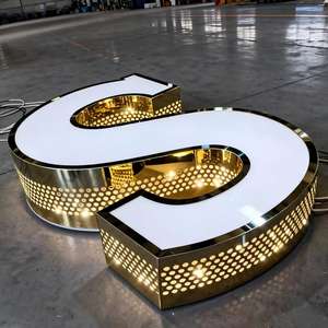 Letrero Publicitario LED 3D Premium con Letras de Canal, Letrero Exterior de Acrílico Metálico Brillante Personalizado con Logotipo Iluminado - Product Image 1