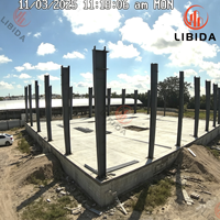 Almacén de Estructura de Acero Prefabricado Real Project, Resistente al Viento, Nieve y Terremotos, Taller Industrial