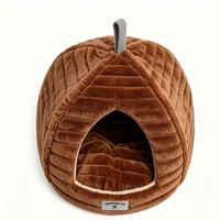 Yangyangpet Braunes Dreieckiges Fax-Kaninchen mit Streifen Luxuriöses Orthopädisches Schaumstoff Wasserdichtes Hundebett