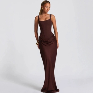 Vestido Corsé Halter para Mujer 2026: Vestido Lápiz Ajustado y Sexy <span class=keywords><strong>de</strong></span> Color Liso, <span class=keywords><strong>Ropa</strong></span> <span class=keywords><strong>de</strong></span> Moda Femenina al por Mayor - Product Image 2