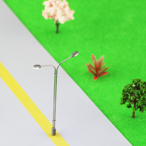 10 pièces HO <span class=keywords><strong>OO</strong></span> N échelle modèle chemin de fer LED lampadaires Miniature lampadaire de travail pour la disposition du Train, décor de jardin de maison de poupée - Product Image 2