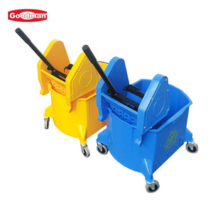 Serpillière à essorage mobile en gros, seau jaune, serpillière à essorage, chariot de nettoyage de sol - Product Image 2