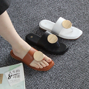 Sandalias de Mujer Elegantes y Cómodas, Estilo Playa, Planas, Retro, con Punta Abierta, para Exteriores - Product Image 1