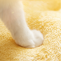 Lit en peluche long super doux pour animaux de compagnie, chenil de luxe lavable pour chiens et chats, lit chenil pour sommeil profond