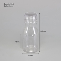 Flacon en plastique PET de qualité pharmaceutique 60 ml 120 ml pour capsules, comprimés et compléments alimentaires